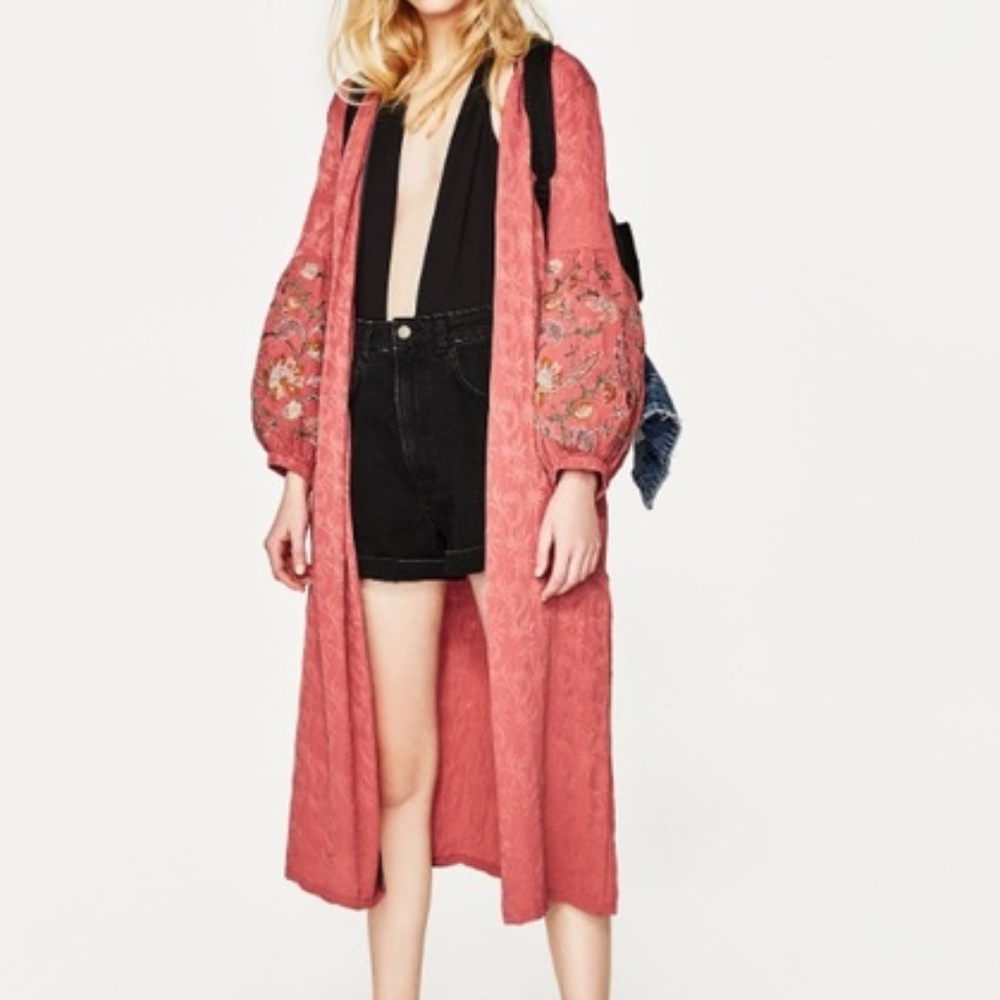 Zara embroidered kimono